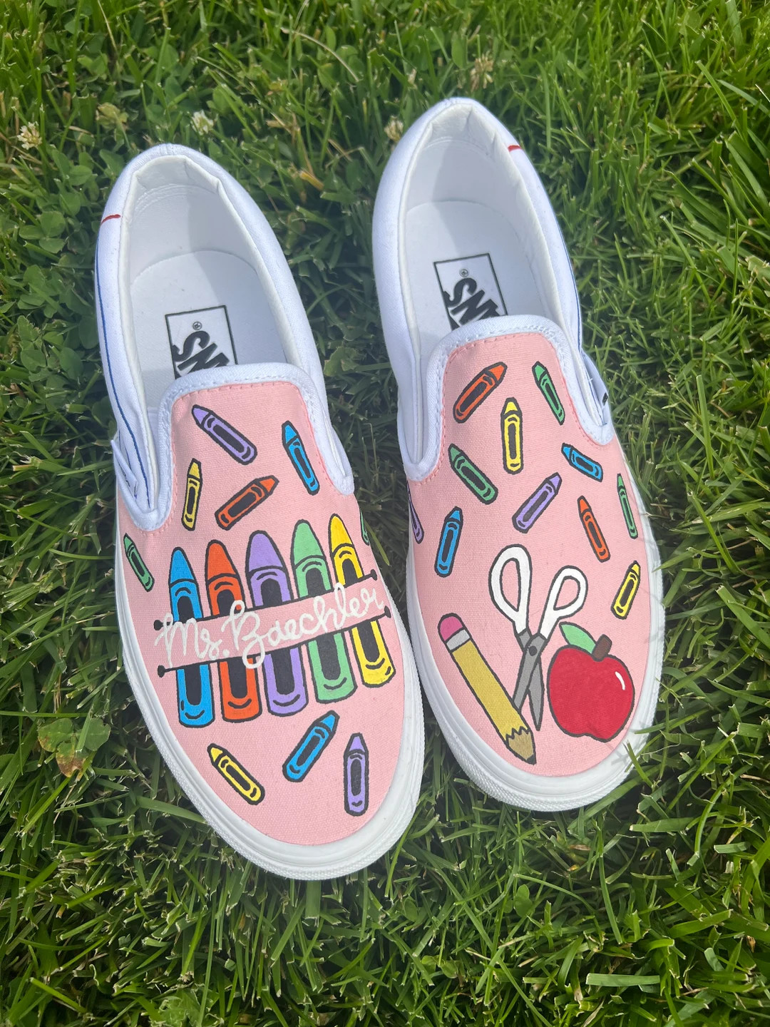 Custom Teacher Vans Shoes - Etsy | Etsy (US)