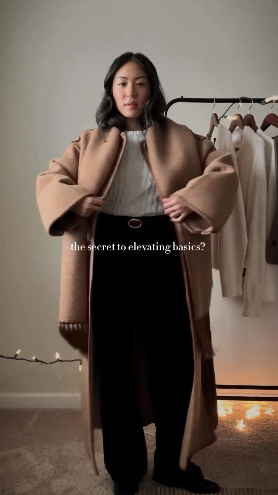 I can’t believe how easy it was to go from “basics are boring” to classy & elevated looks by just focusing on details 🖤 maybe it’s a tuck of a sweater, maybe it’s a timeless belt, or even a small accessory can change your look instantly! If you’re looking for a fashion girlie who focuses on investment pieces and chic minimalist style, I’d love to have you here! 🫶🏼 [fall/winter outfits day 25/30]

Outfit details: 👇🏻
🤍 sweater: @poloralphlauren 
🤍 trousers: @aritzia 
🤍 bag: @toteme 
🤍 coat: @toteme 
🤍 sunnies: @celine 

🔗 Outfit specifics always linked in bio → LTK @amandacapsulewardrobe
⸻

#scandiminimalism #elegantoutfit #timelessoutfit #quietluxurystyle #capsulewardrobe