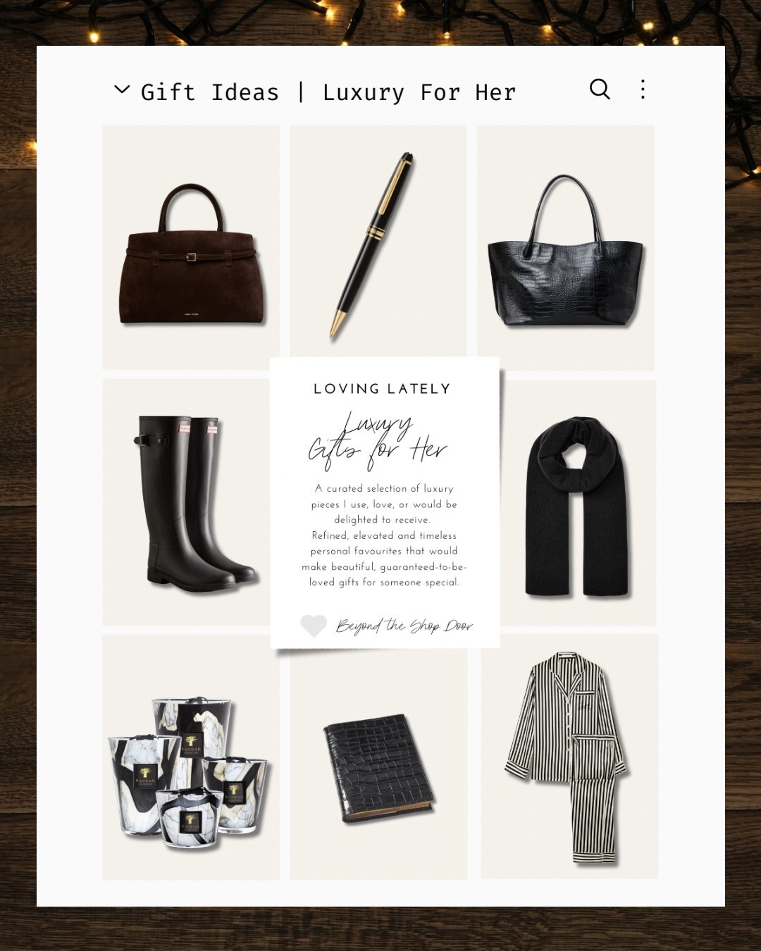 Luxury Gifts For Her | Gift Guide and Inspiration 

A curated selection of luxury pieces I use, love, or would be delighted to receive. 

Refined, elevated and timeless personal favourites that would make beautiful, guaranteed-to-be-loved gifts for someone special.

#LTKSaleAlert #LTKOver40 #LTKGiftGuide