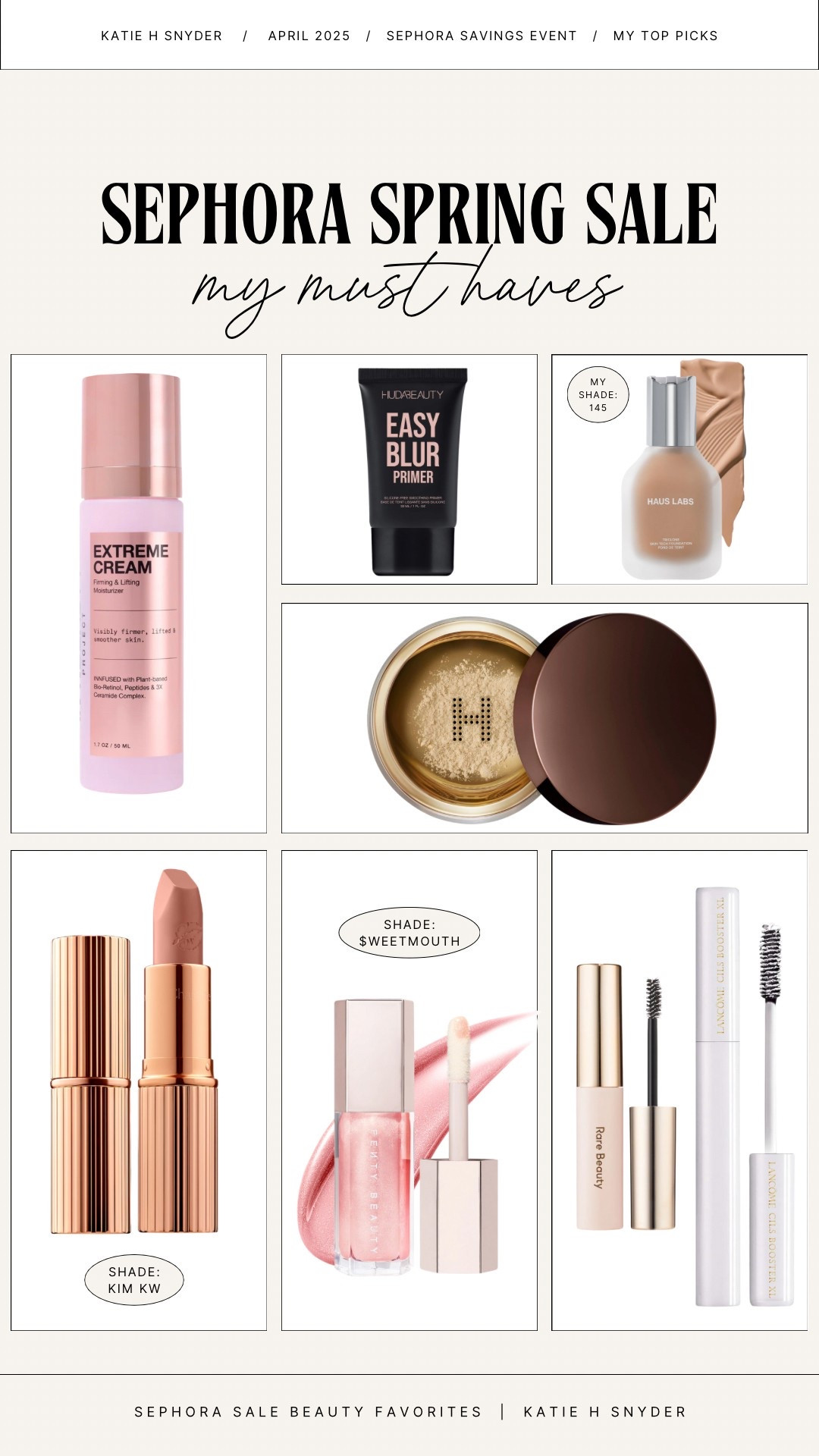 My Must Have Makeup Products all on sale at Sephora!! 10-30% off with code SAVEMORE now through the 14th! 

#LTKBeauty #LTKFindsUnder100 #LTKSaleAlert