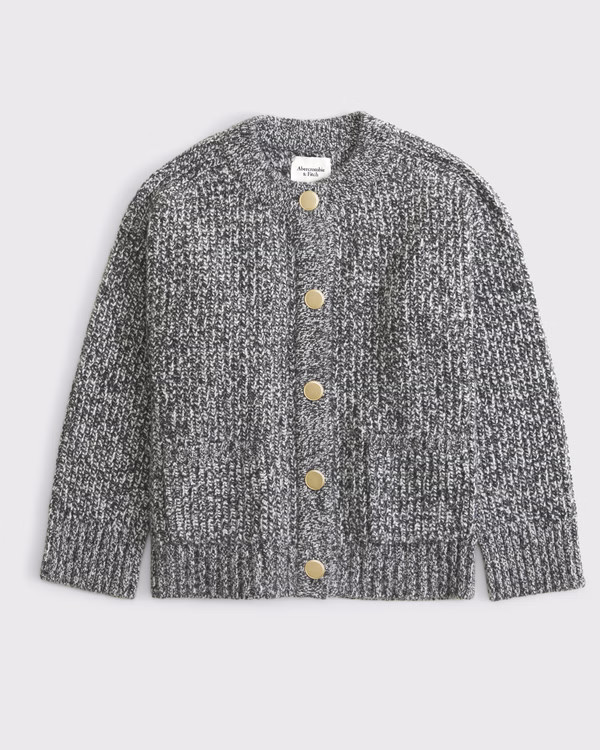 Relaxed Hardware Crew Cardigan | Abercrombie & Fitch (US)