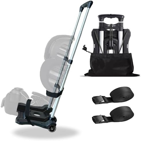Car Seat Travel Cart with Wheels - Folding Dolly Roller for Airport, Airplane, and Luggage - Port... | Amazon (US)