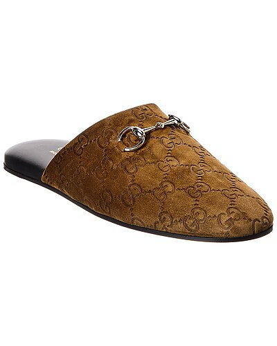 Horsebit GG Suede Mule | Gilt & Gilt City