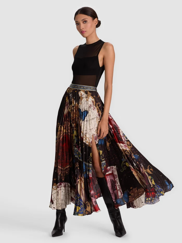 KATZ PLEATED MAXI SKIRT | Alice + Olivia
