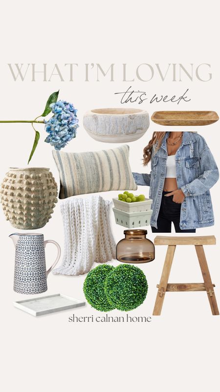 What I'm Loving This Week

Spring home decor  spring decor  spring fashion  faux plants  home decor  furniture  denim  faux floral  denim jacket  kitchen accessories  neutral home   

#LTKstyletip #LTKhome #LTKSeasonal