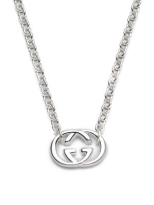 Double G Sterling Silver Necklace | Saks Fifth Avenue