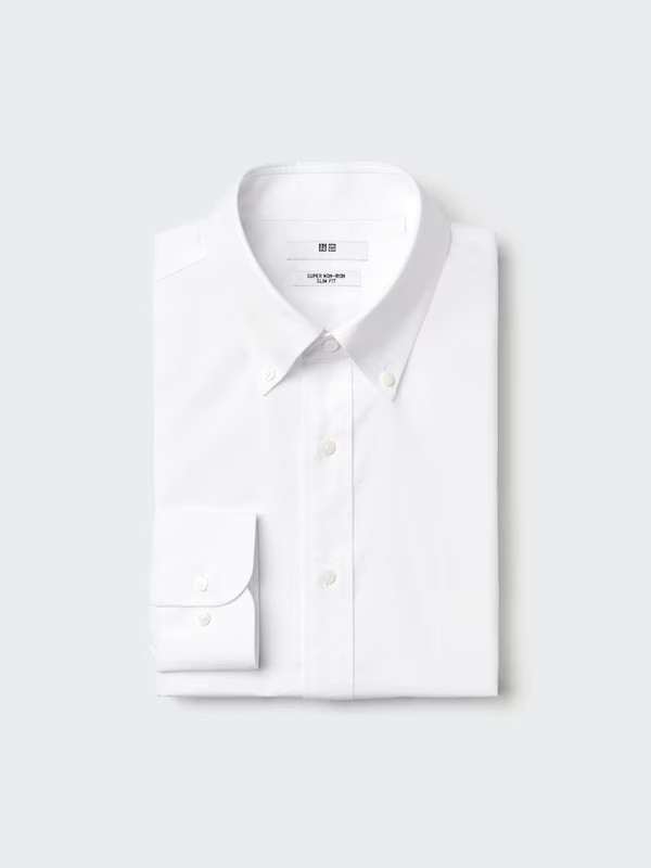 Super Non-Iron Slim Shirt | Button Down Collar | UNIQLO (US)
