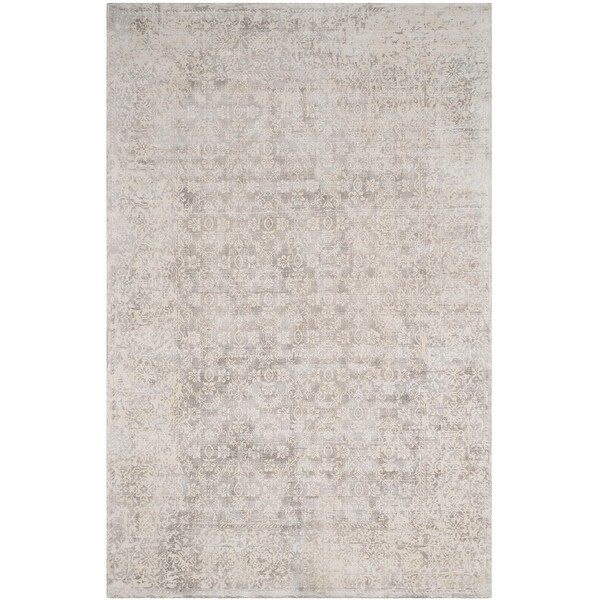 Safavieh Handmade Mirage Rhianwen Modern Abstract Viscose Rug - 8' x 10' - Ivory/Silver | Overstock