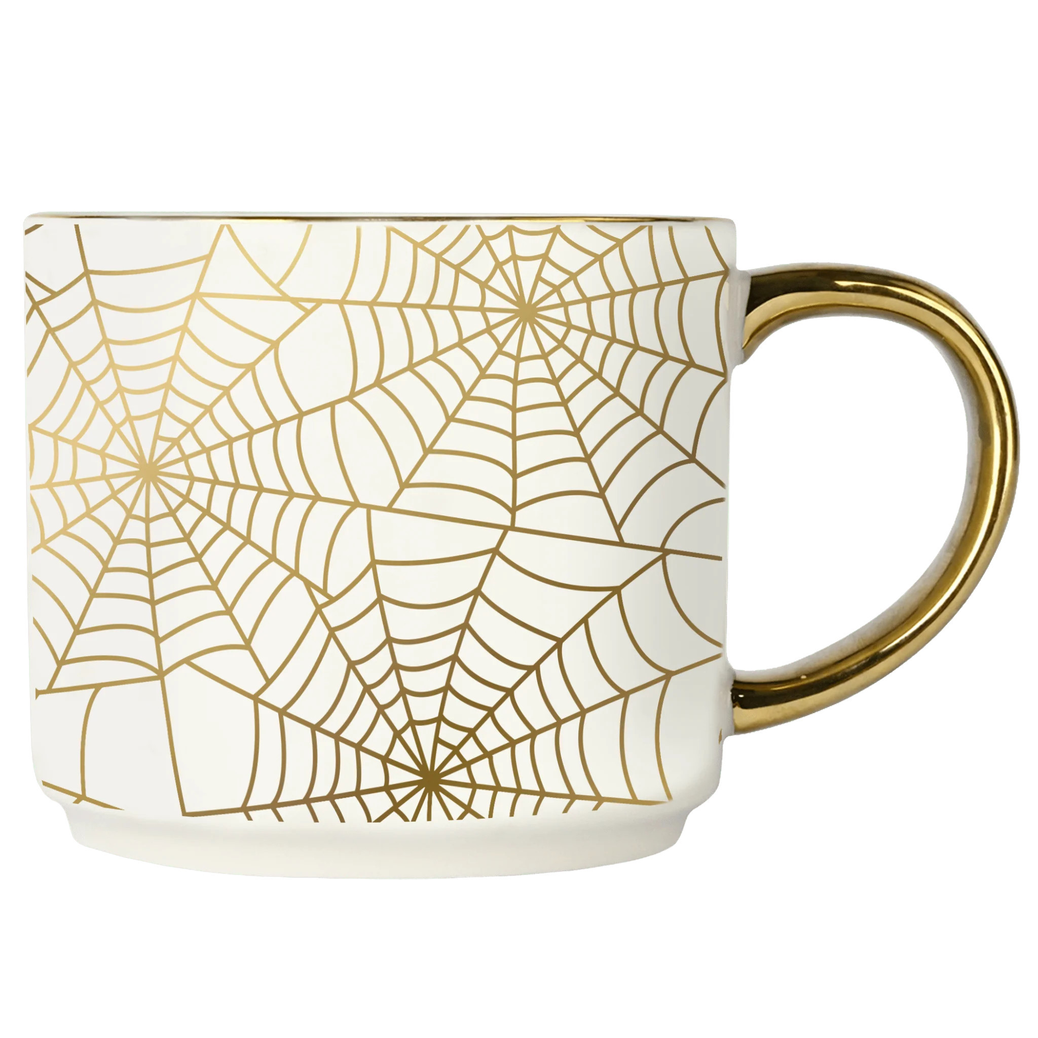 Spiderwebs 14oz. Gold Handle Coffee Mug | Sweet Water Decor, LLC