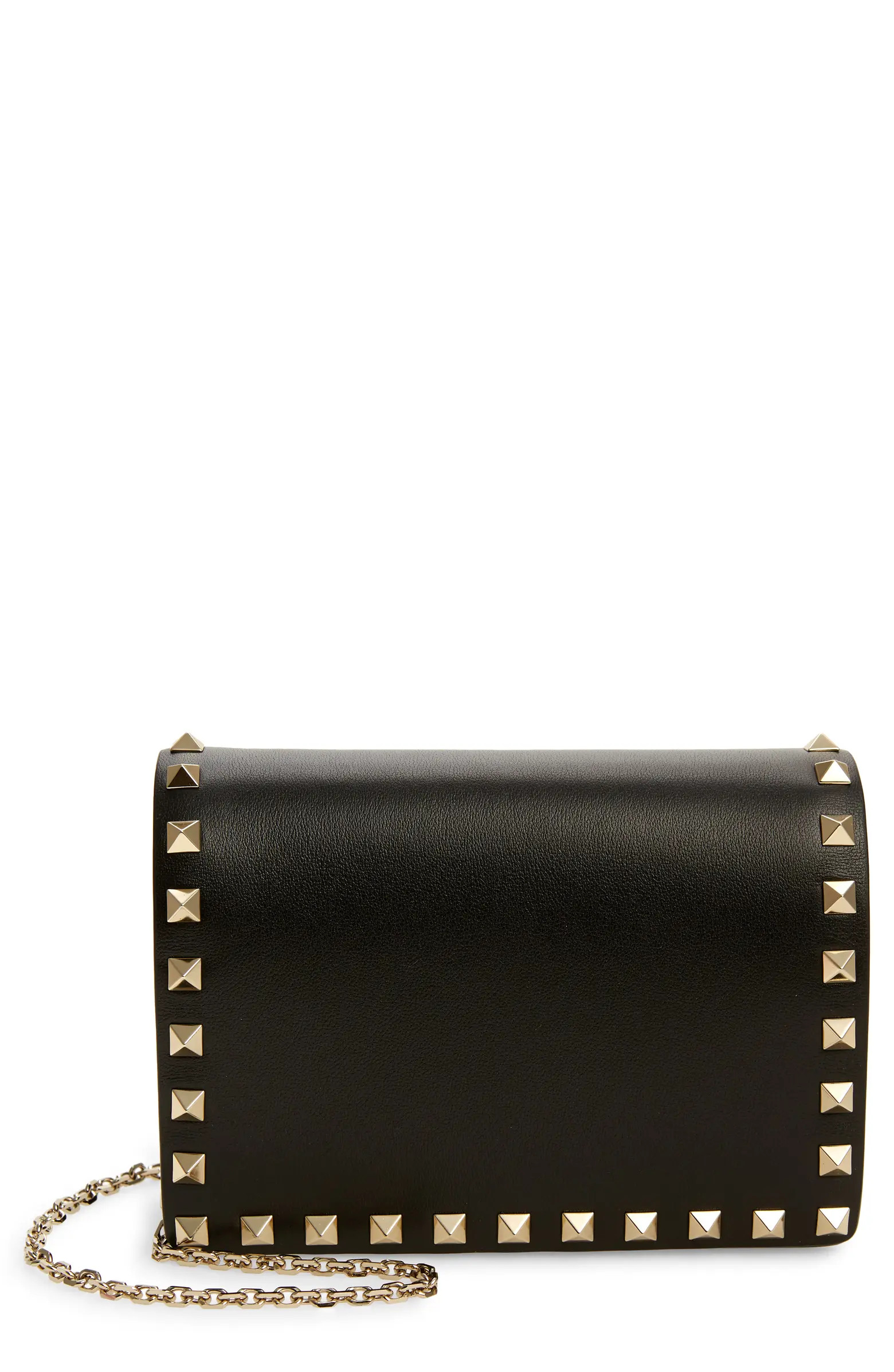 Valentino Garavani Rockstud Leather Wallet on a Chain | Nordstrom | Nordstrom
