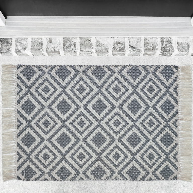 My Texas House Grey Geometric Layering Rug, 24" x 32" | Walmart (US)