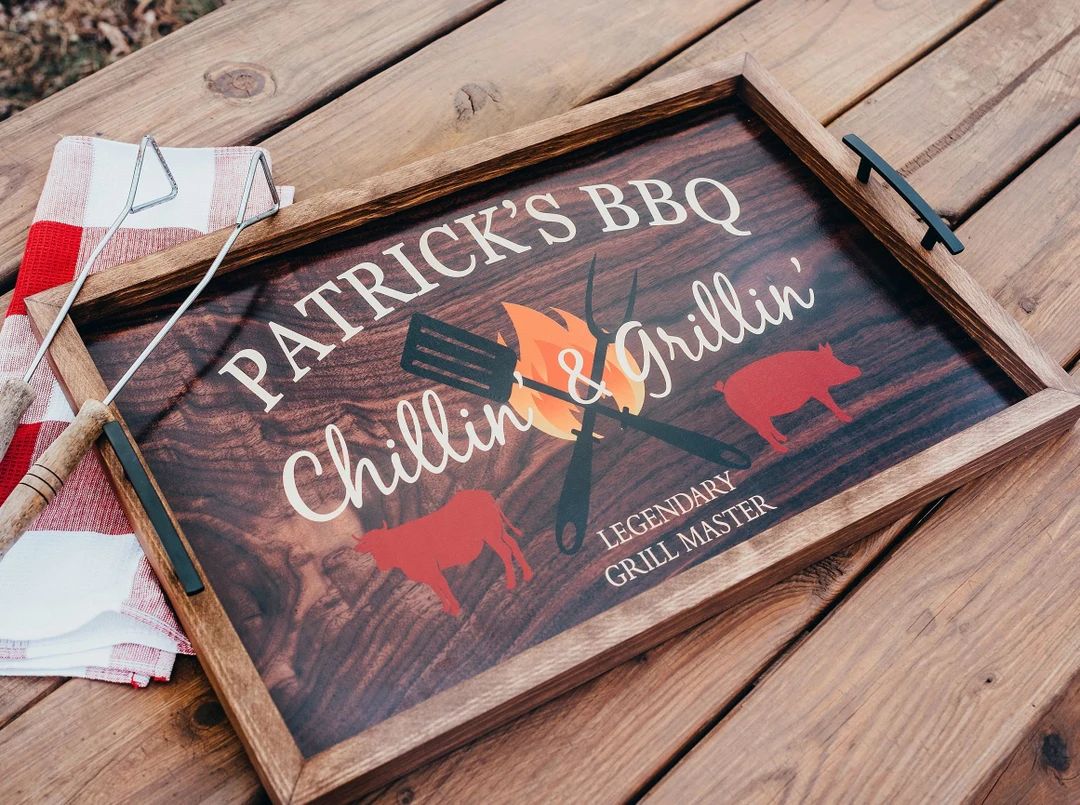 Personalized grilling tray-grilling gift-custom bbq trays-personalized bbq tray-bbq gifts-persona... | Etsy (US)