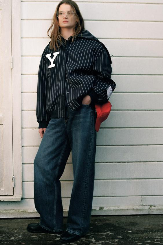 YALE™ STRIPE BOMBER JACKET | Zara US