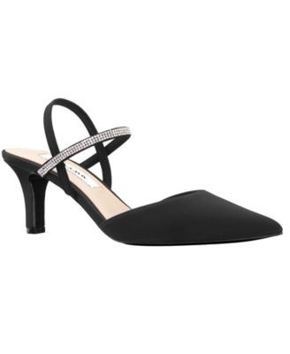 Nina Women's Billie Slingback Evening Pumps - Silver | Macy's