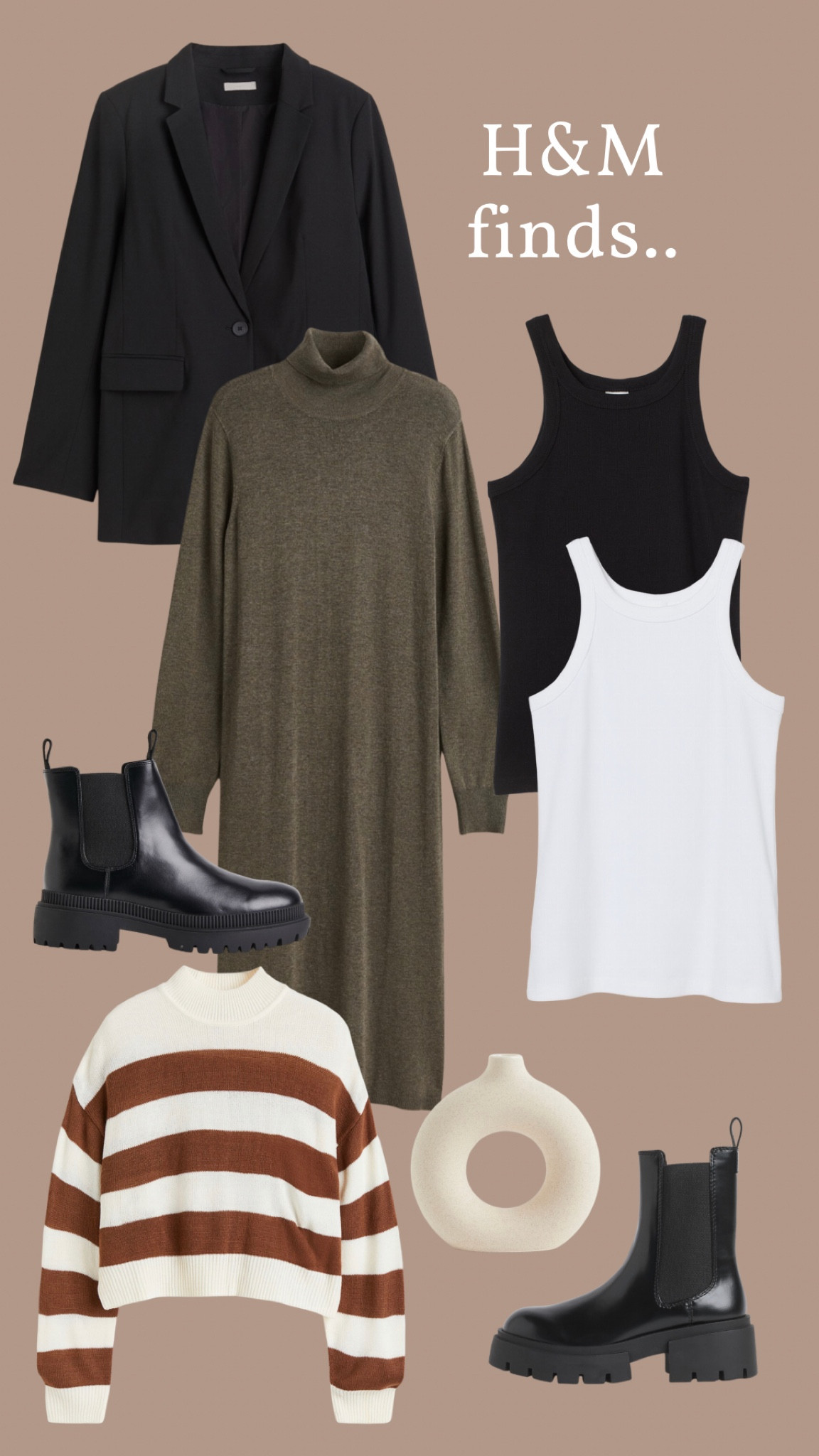 Few great H&M finds..
Have worn the jacket multiple times with the tank tops. The sweater dress is so comfy! 

#LTKstyletip #LTKunder50 #LTKGiftGuide