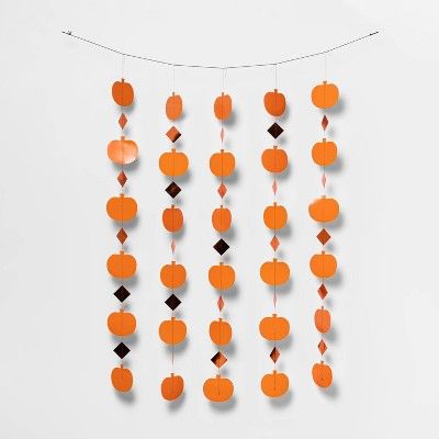 Paper Pumpkin Vertical Halloween Hanging Streamers - Hyde &#38; EEK! Boutique&#8482; | Target