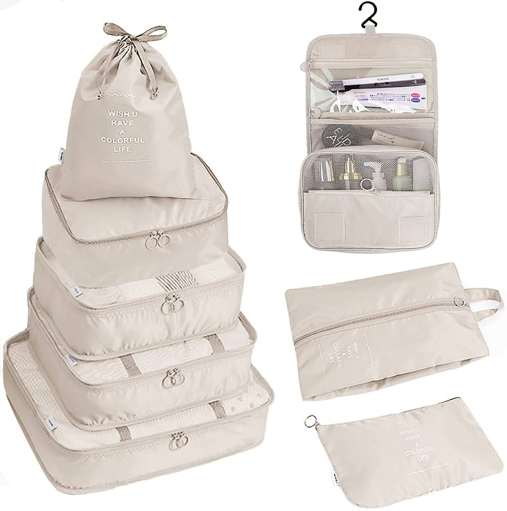 Fancyou Packing Cubes 8 set Travel Packing Luggage Suitcases Organizers Bag,Large Lightweight Wat... | Amazon (US)