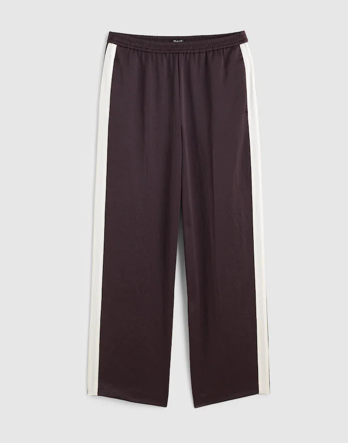 The Easy Pull-On Track Pant in Satin | Madewell