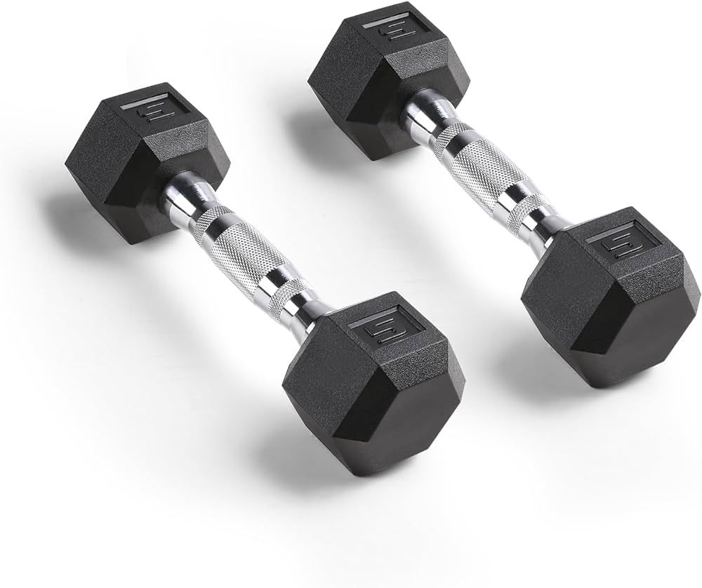 LIONSCOOL PVC Encased Hex Dumbbell in Pairs or Single, Premium Hand Weight with Metal Handle for ... | Amazon (US)