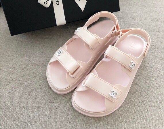 Pink Two Strap Dad Sandals | Etsy (US)
