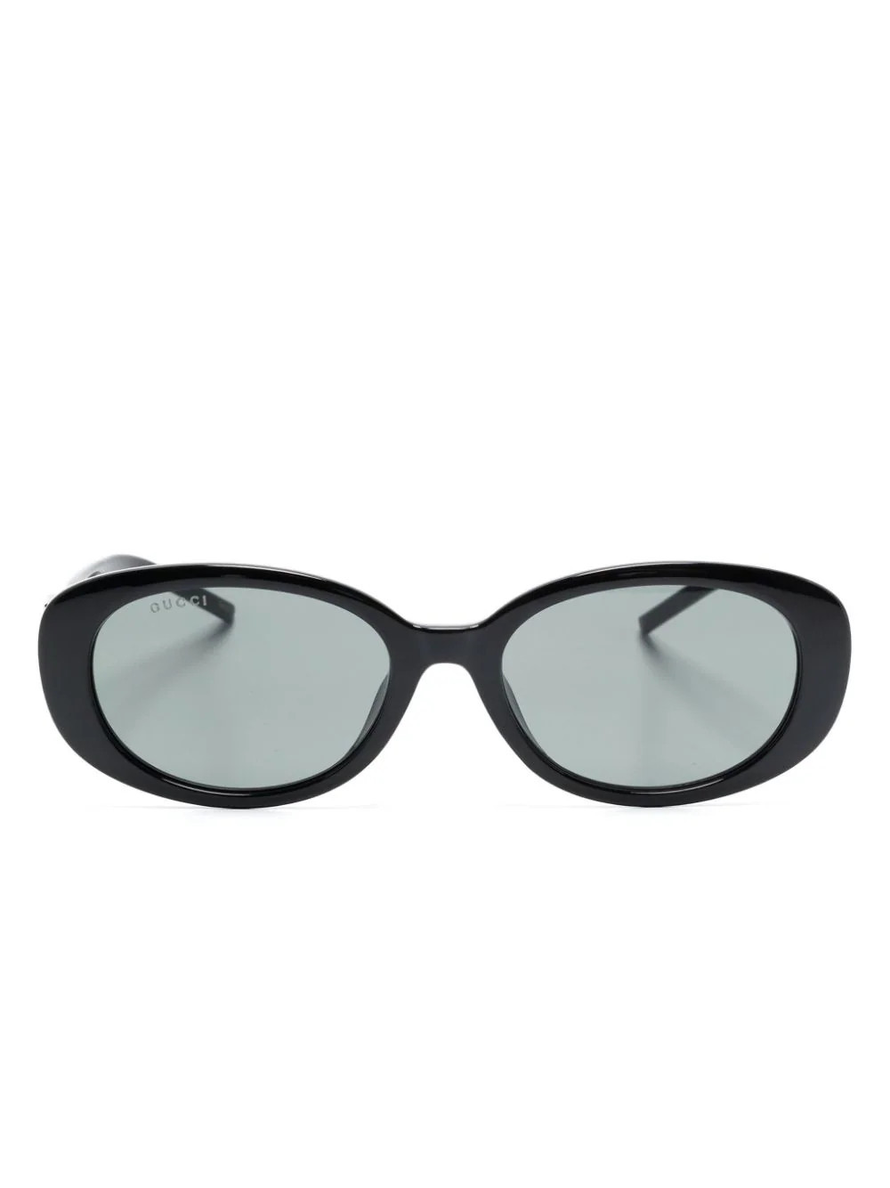 Gucci Eyewear - Óculos de sol oval com motivo G - unissex - acetato - Tamanho único - Preto | Farfetch (BR)