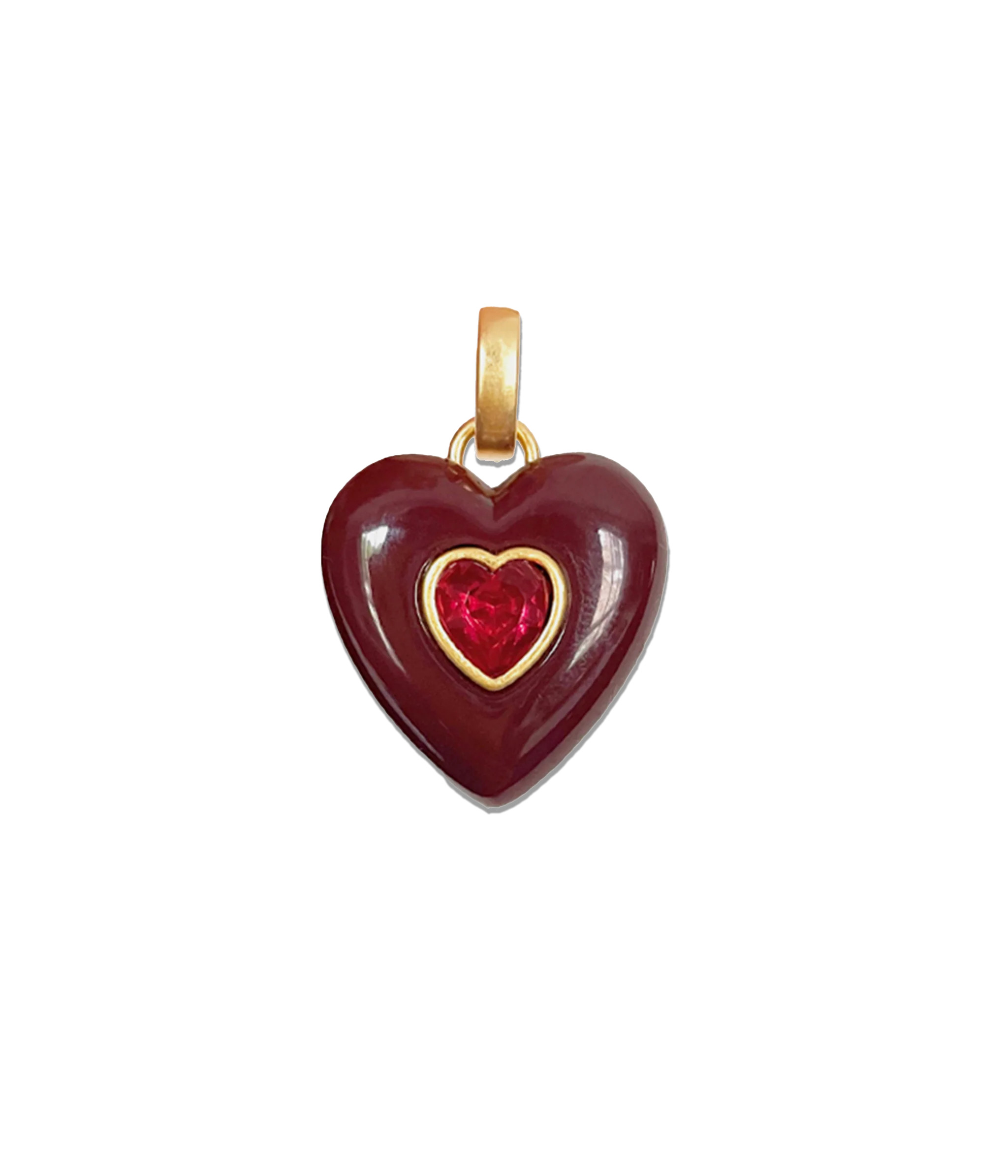 Elodie Heart Pendant in Oxblood | Loren Hope Designs