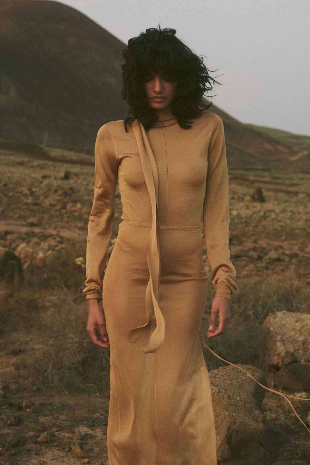 Open Back Knit Bodysuit (Gold) | SAME