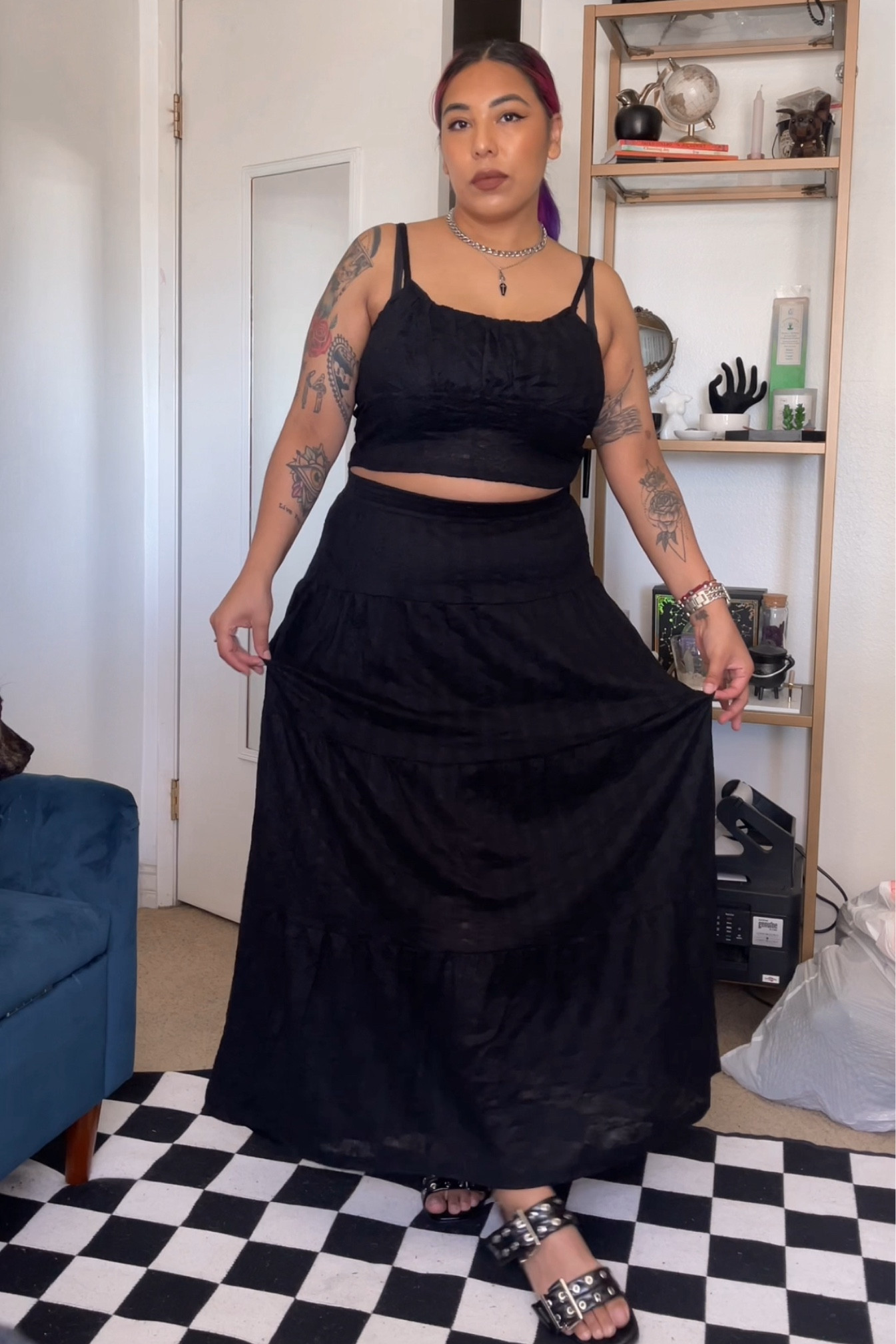 Walmart Fashion: Flowy black 2 piece skirt set 

I’m wearing a size L 

#LTKMidsize #LTKStyleTip #LTKFindsUnder50