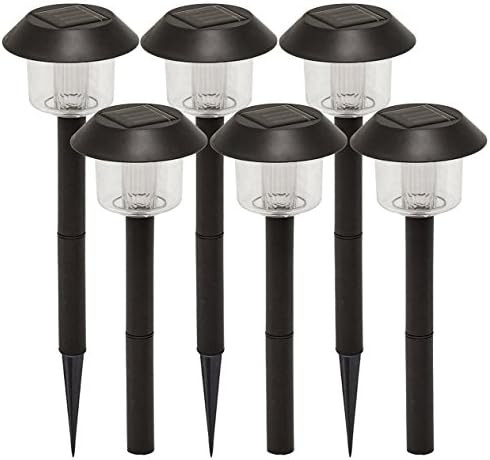 Solar Lights Outdoor Pathway Decorative Garden Light Large Black Bright White Warm LED Stake Land... | Amazon (US)