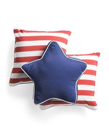 16x16 3pk Star Outdoor Pillow Set | TJ Maxx