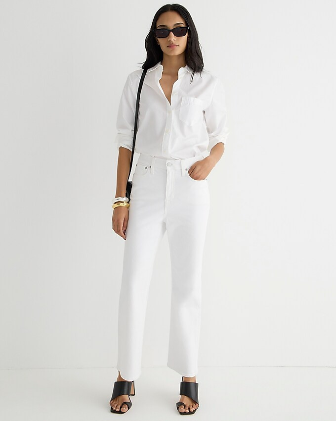 Slim demi-boot jean in white wash | J. Crew US