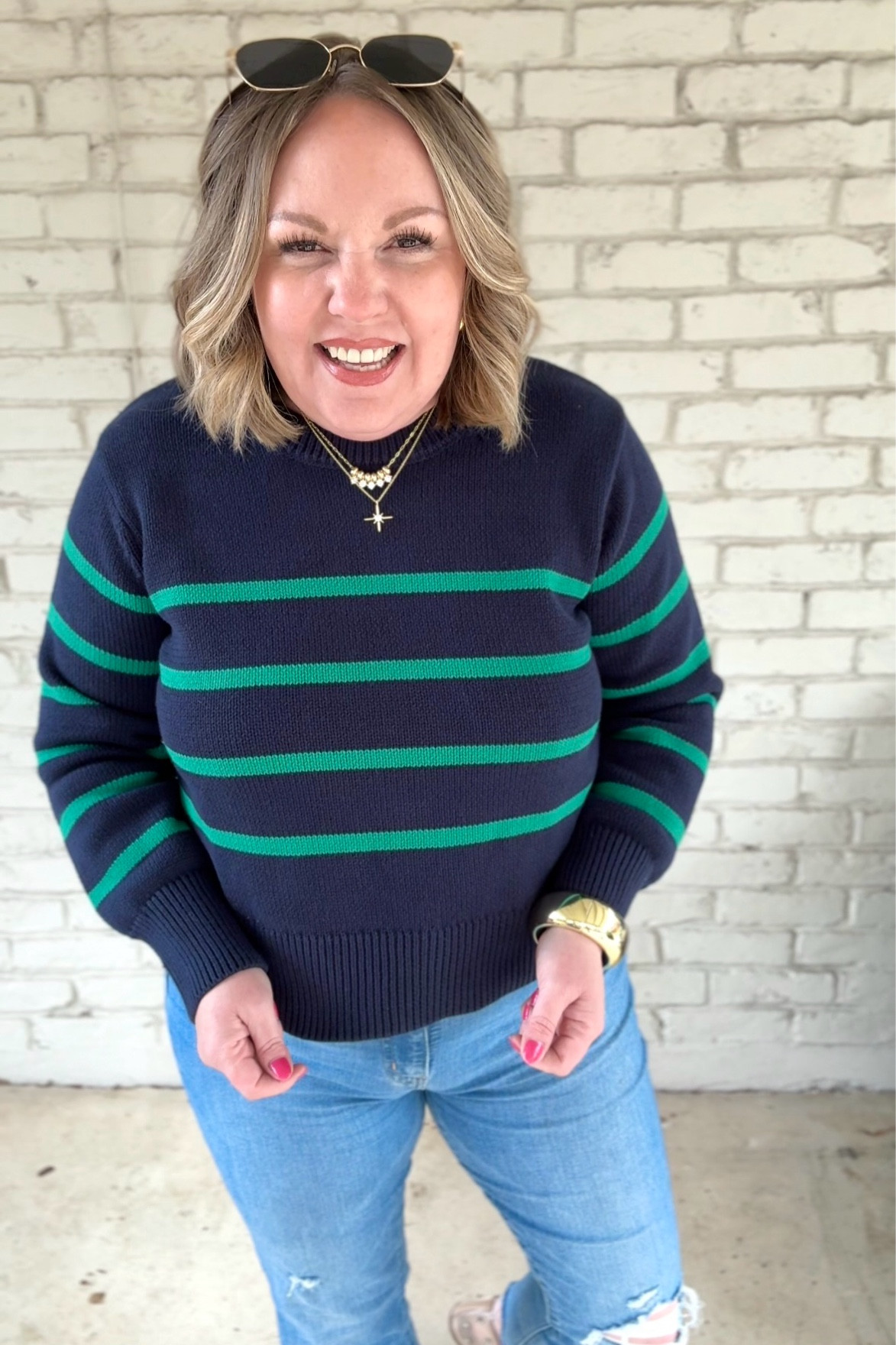 Size medium in this $18 Gap sweater!!! Check out as guest if not a member :) 

#LTKStyleTip #LTKFindsUnder50 #LTKSeasonal