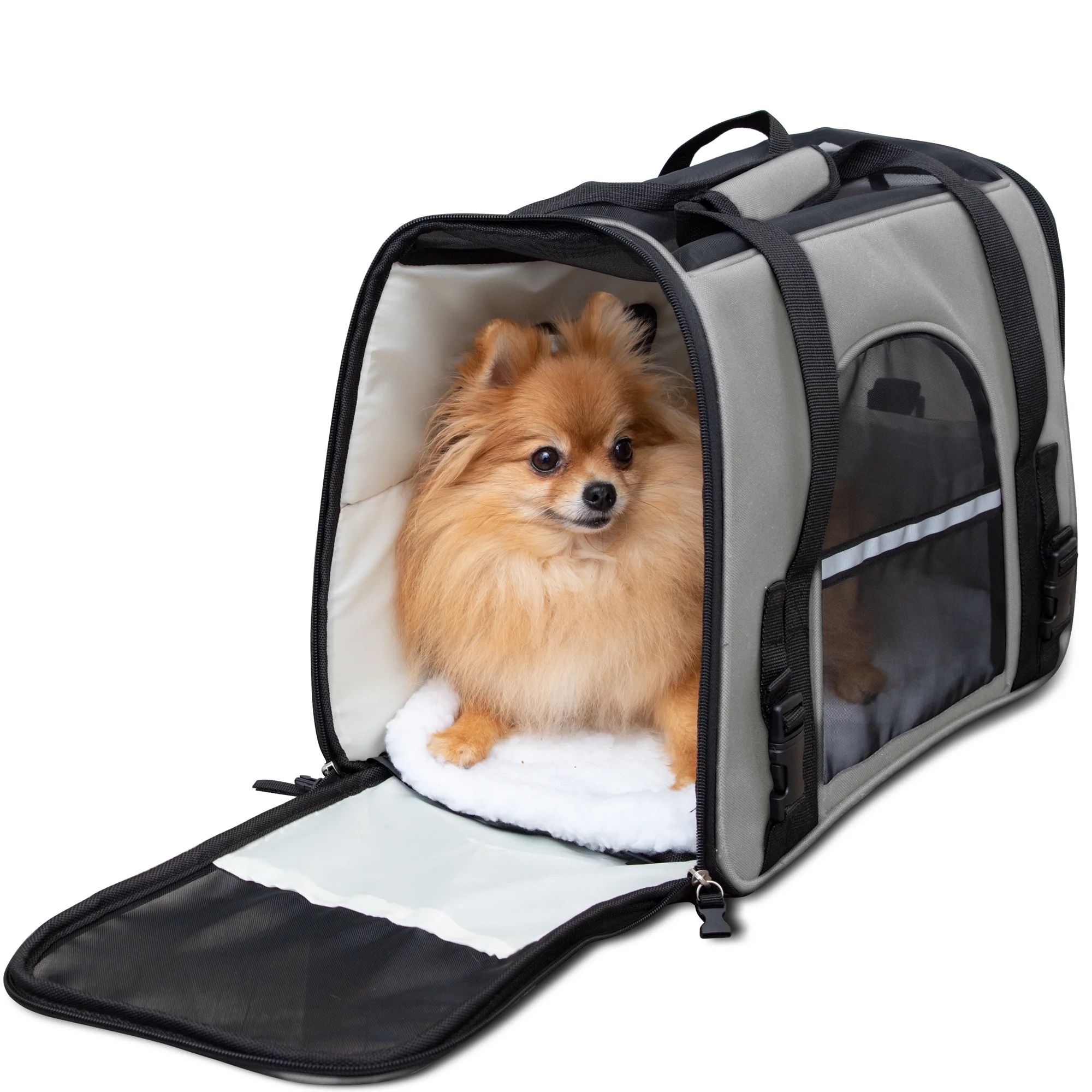 Paws & Pals Pet Carrier for Dogs and Cats - Soft-Sided FAA Airline Approved Easy Travel Deluxe | Walmart (US)