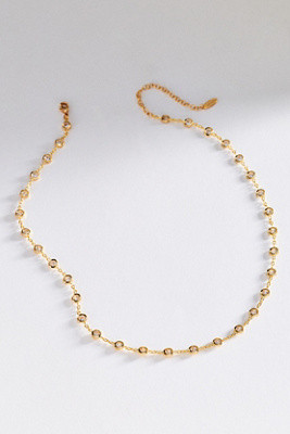 Bezel Crystal Station Necklace | Anthropologie (US)