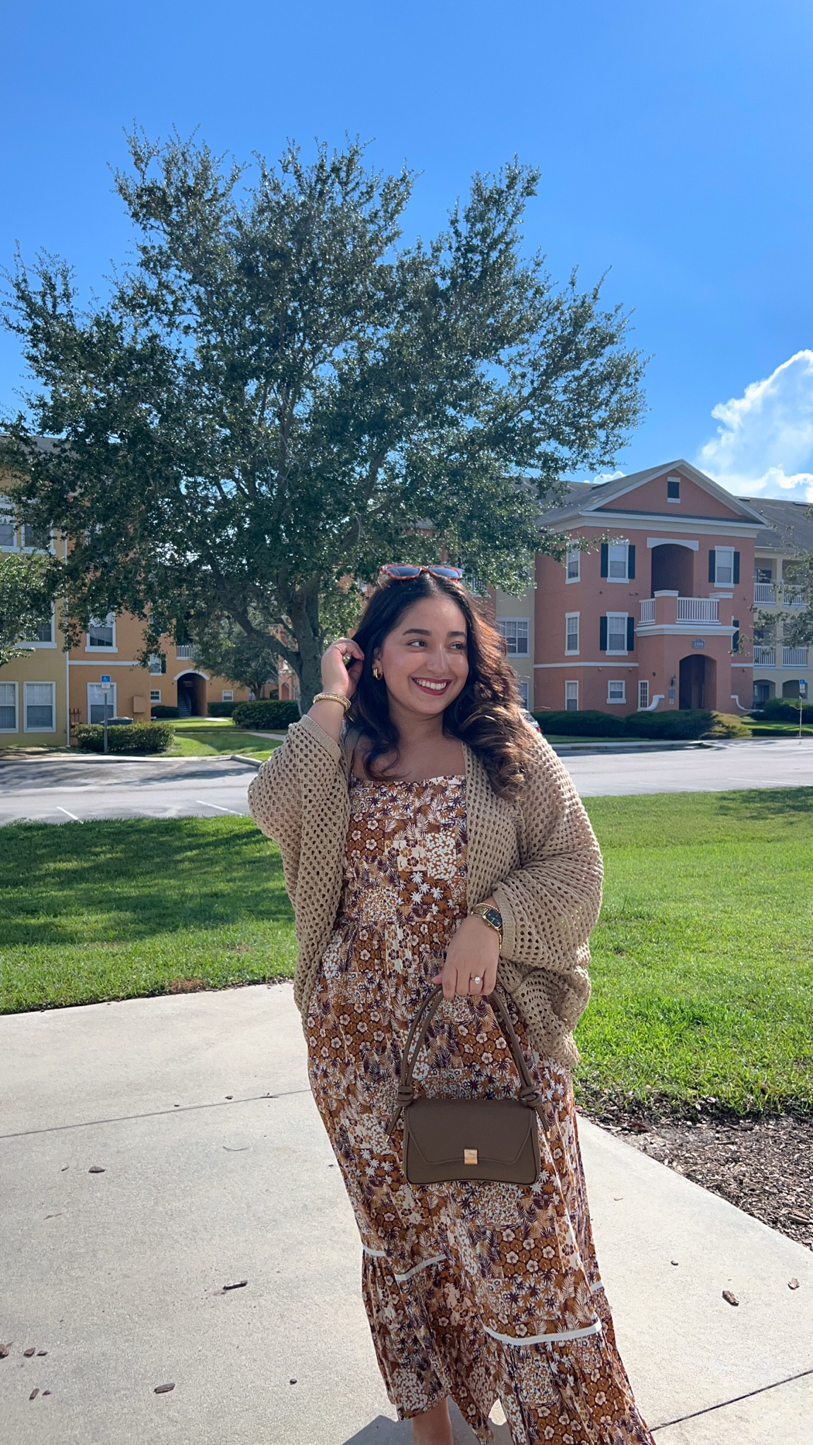 Nothing is stopping me from wearing fall outfits during summer lol not even Florida heat 😅🤎🍂

This crochet shawl especially is perfect for summer if you want some coverage but also perfect when that first fall chill starts to come in 🥲. Dress is up or down it’s a great staple to own ✨(I especially love the oversized look of it, wearing a size large)

Find this outfit inspiration on my LTK 🫶🏼
.
.
.
Search 🔍: early fall outfit ideas, fall outfit ideas, summer to fall outfits, fall 2025, midsize outfits 
#ootdstyle #ltkcreator #amazonstorefront #verdusa #ootdfashion #midsizeootd #falloutfits #fall2025 

#LTKPetite #LTKStyleTip #LTKMidsize