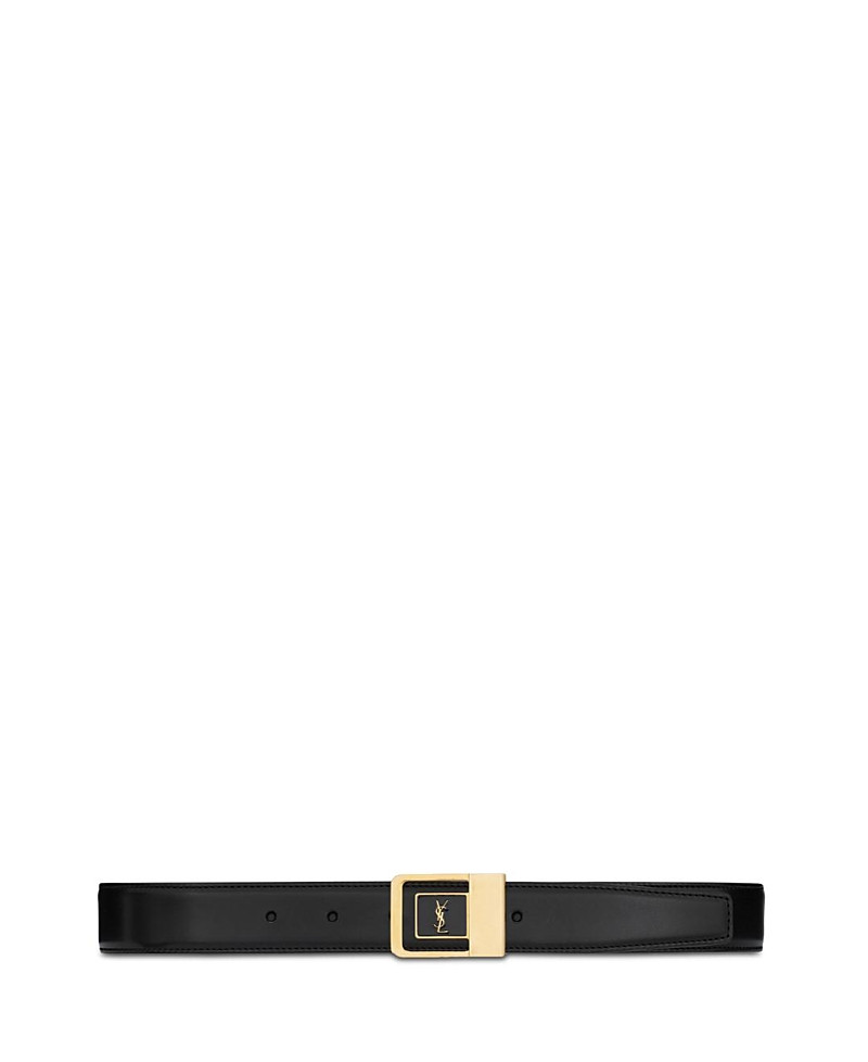 Saint Laurent Female Buckle Belt in Lacquered Leather | Bloomingdale's (US)