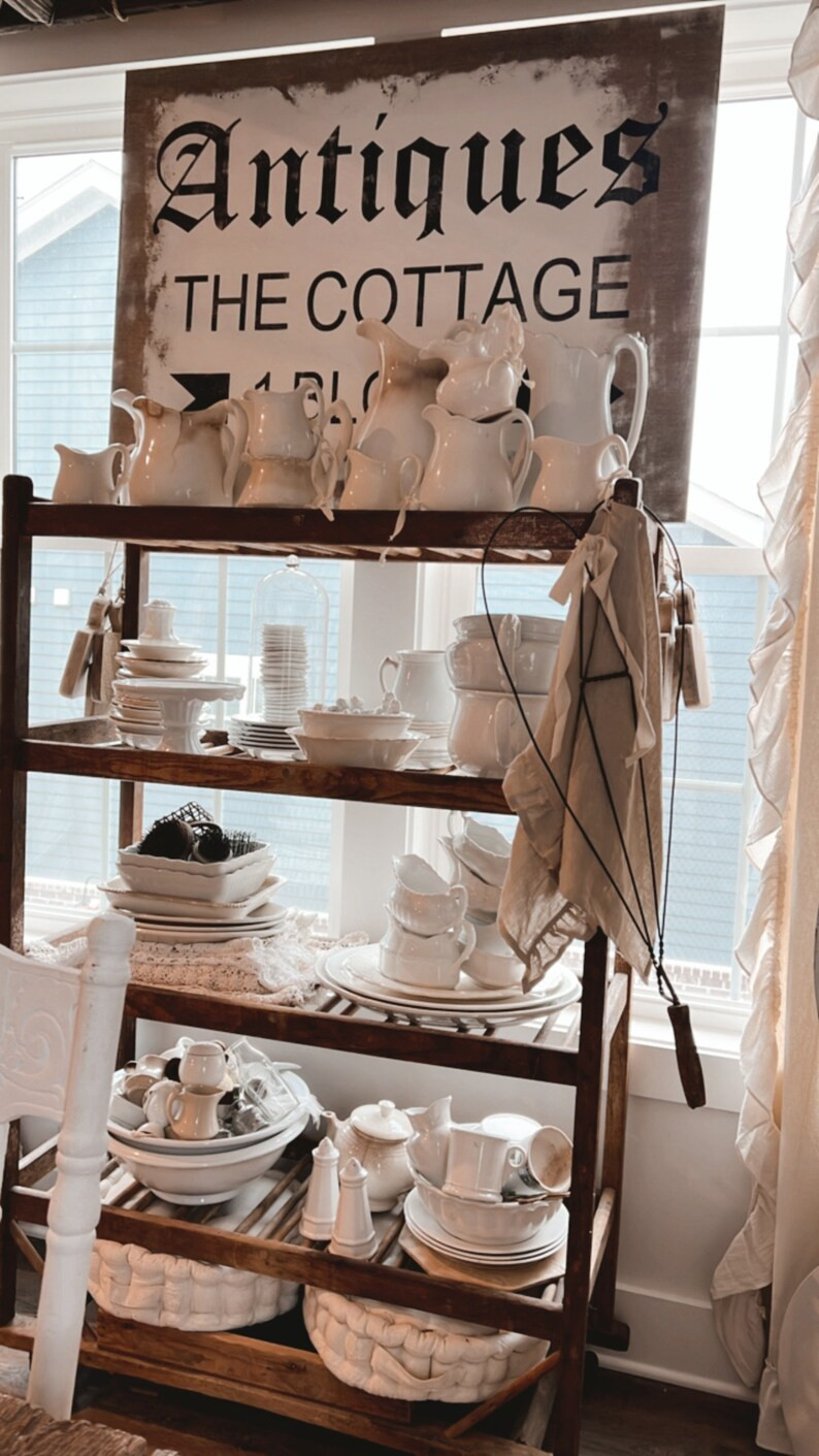 Antiques Sign, Antiques the Cottage Sign, Vintage Inspired Sign, Gift, PREORDER - Etsy | Etsy (US)