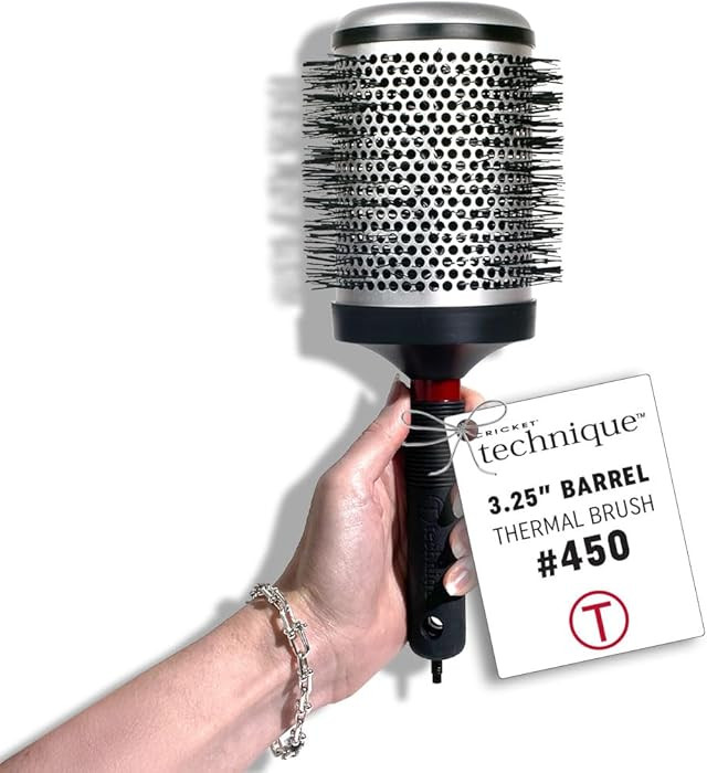 Cricket Technique Thermal Hair Brush #450 3.25” Curling, and Styling – Heat-Retaining Barrel ... | Amazon (US)