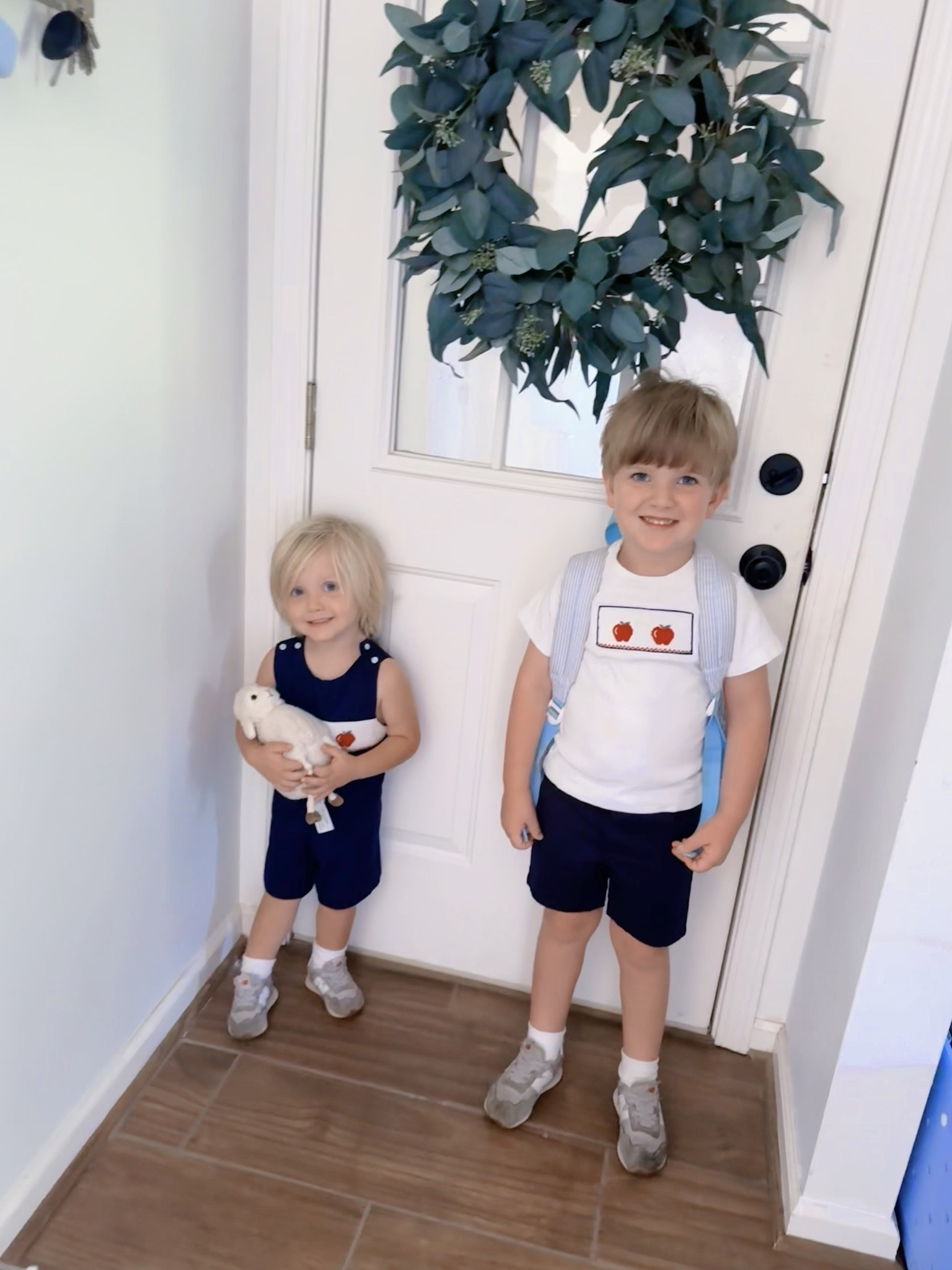 We had the best day back at CBS today and these cuties both (!!) absolutely loved 😍 their little nursery and preschool classes 💒🍎 - I am so proud of them both!!! 🤩