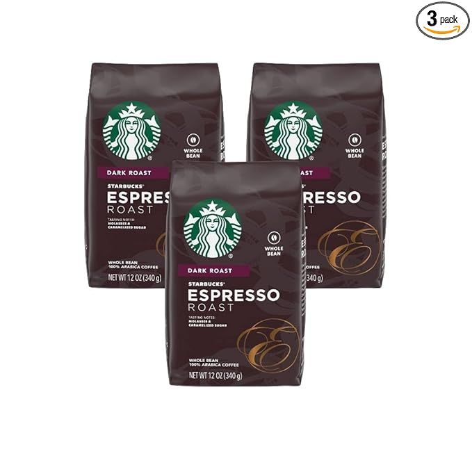 Starbucks Whole Bean Coffee, Espresso Roast, 12 OZ | Amazon (US)