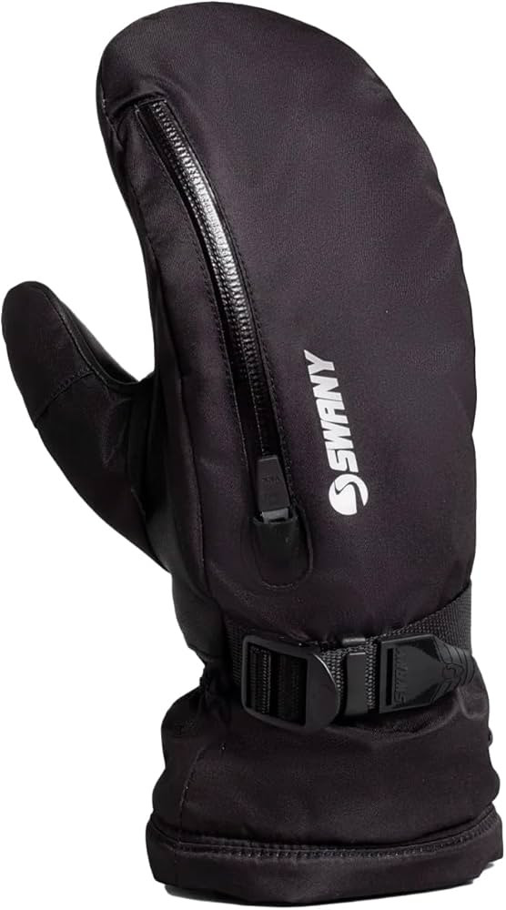 Swany Women's Arctic Touch-Screen Compatible Insulated Warm Durable Leather Winter Mittens with Q... | Amazon (US)