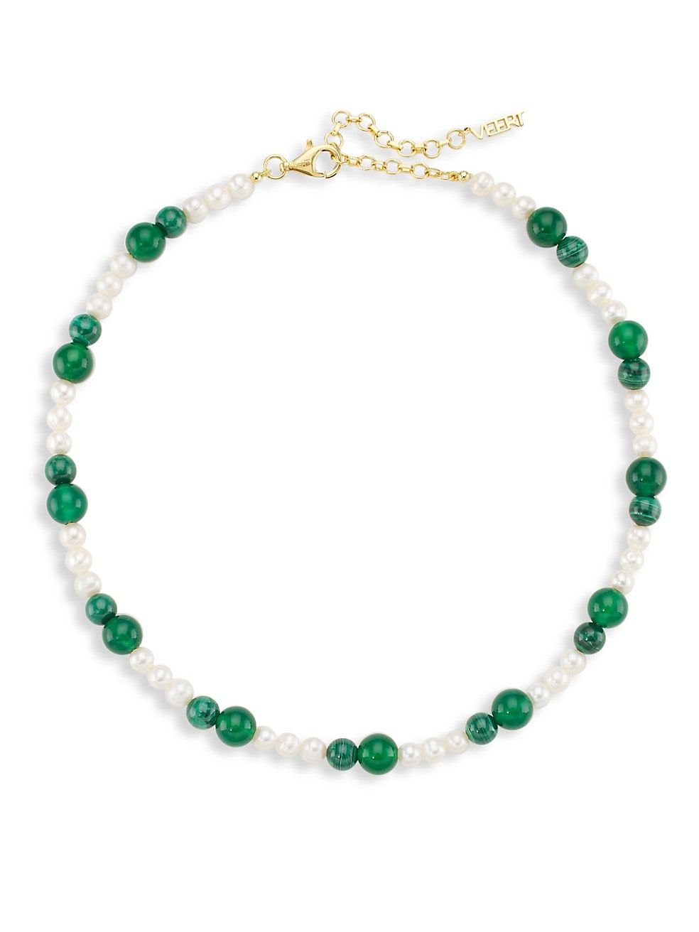 Freshwater Pearl, Green Onyx, & Malachite Necklace | Saks Fifth Avenue