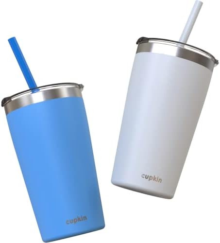 Cupkin Toddler Tumblers - The Original 12 oz Stackable Stainless Steel Cups - Set of 2 Powder Coa... | Amazon (US)