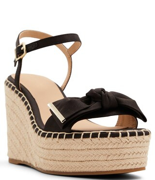 Gia Canvas Bow Espadrille Wedge Sandals | Dillard's