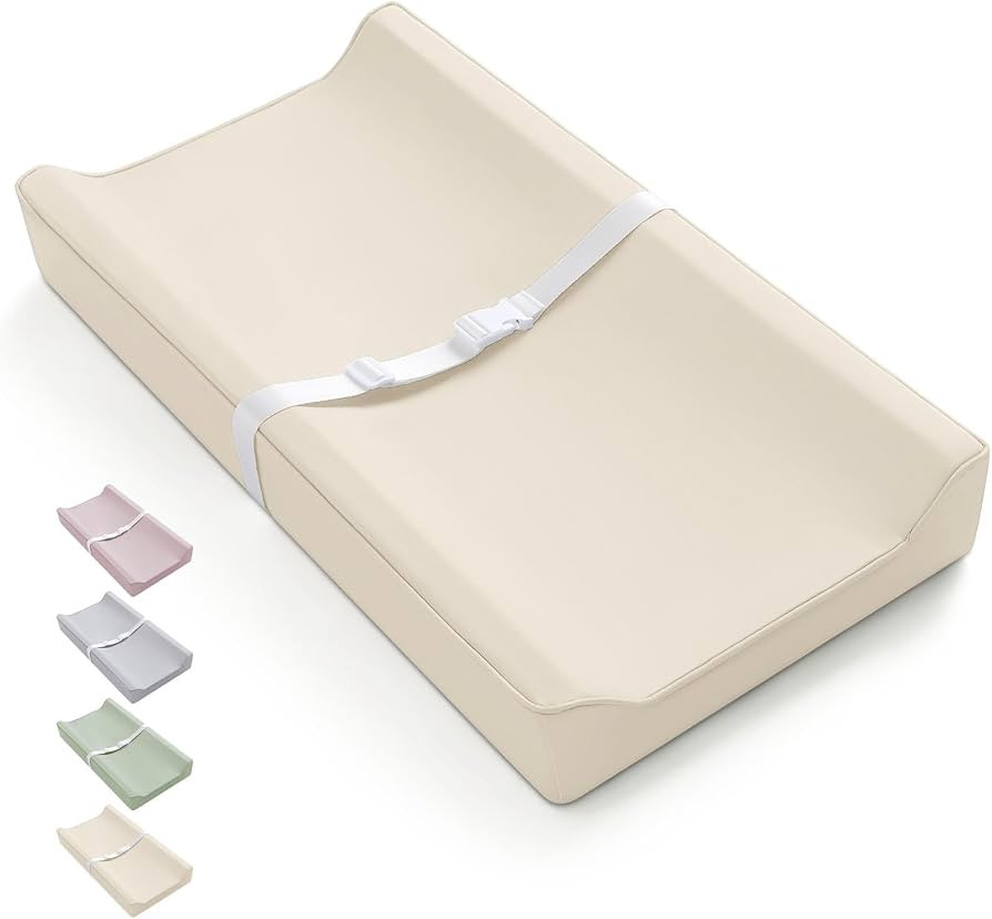 Blissful Diary Vegan Leather Baby Changing Pad with Waterproof & Wipe-Clean PU Cover, Standard Si... | Amazon (US)