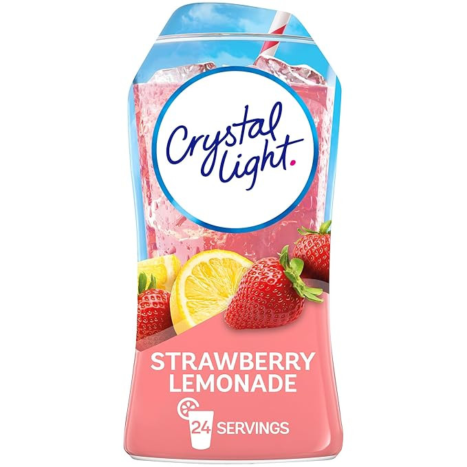 Crystal Light Liquid Strawberry Lemonade Naturally Flavored Drink Mix, 1.62 fl oz Bottle | Amazon (US)