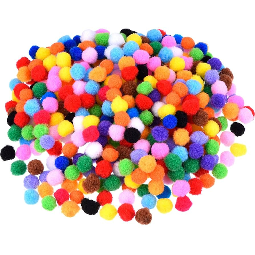 Blulu 500 Pcs 0.5 Inch Polypropylene Pompoms for Craft Making, Small Pom Poms Balls Art and Craft... | Amazon (US)
