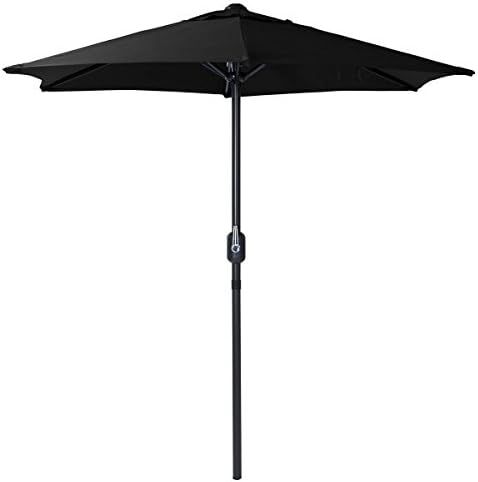 Charles Bentley 2m Garden Patio Market Umbrella Parasol Crank Function Black | Amazon (UK)