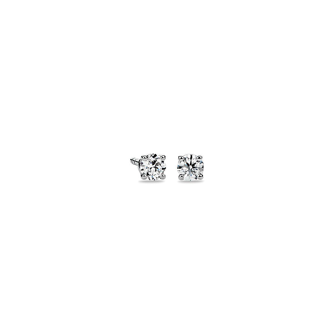 Diamond Stud Earrings in 14k White Gold (1/4 ct. tw.) | Blue Nile | Blue Nile