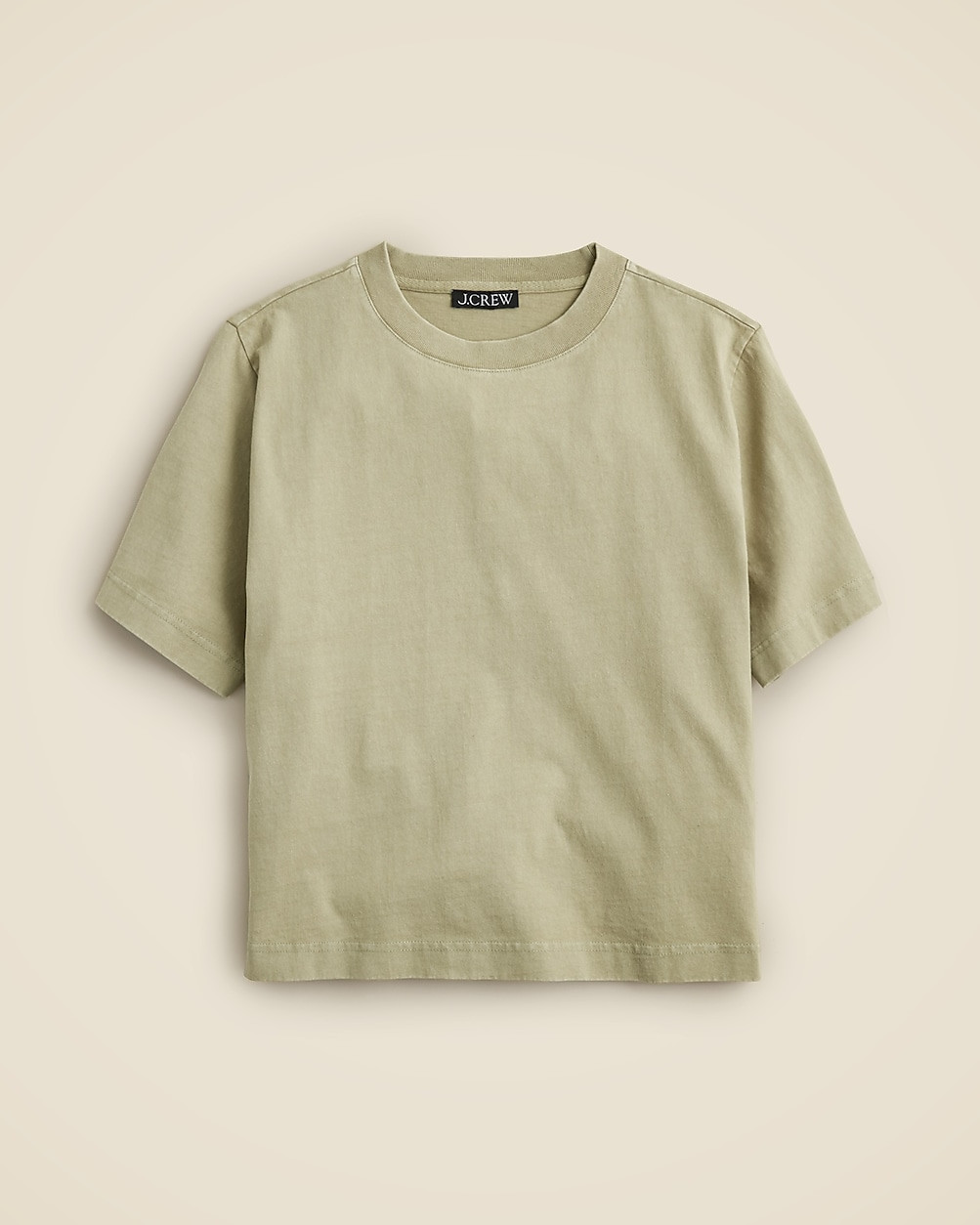 Relaxed premium-weight cropped T-shirt | J. Crew US